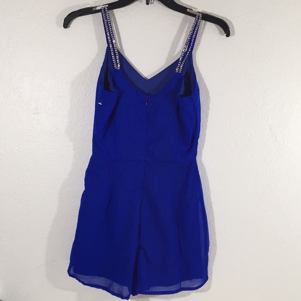 Charlotte Russe Royal Blue Romper with Rhinestones - Picture 3 of 6